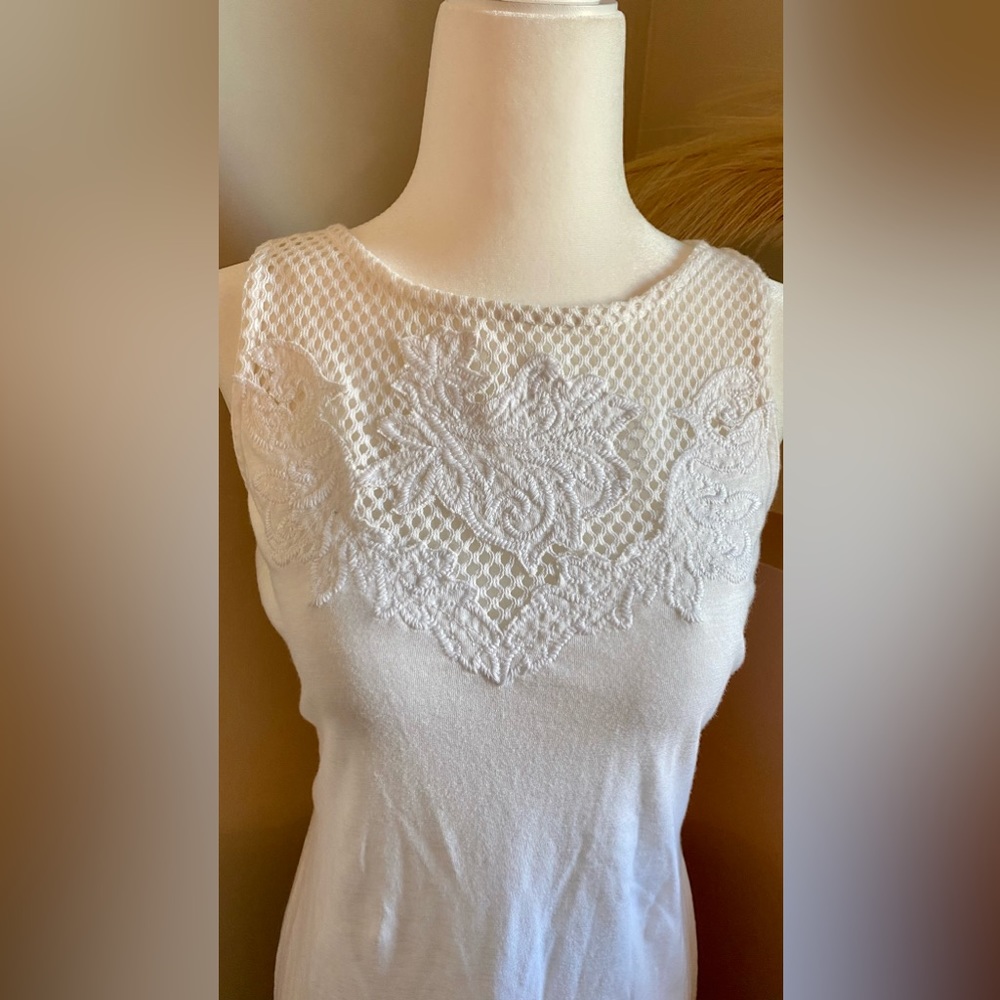 Express Small White‎ Embroidered Swimsuit Coverup Dress Summer Vacation.